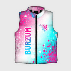 Женский жилет Burzum neon gradient style вертикально, цвет: 3D-черный