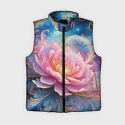 Женский жилет Цветок в космосе, цвет: 3D-красный