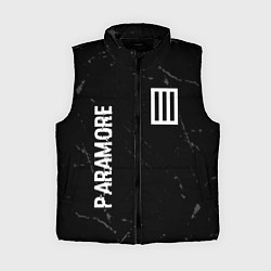 Женский жилет Paramore glitch на темном фоне вертикально, цвет: 3D-черный