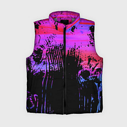 Женский жилет Розово синий сочный гранж, цвет: 3D-светло-серый