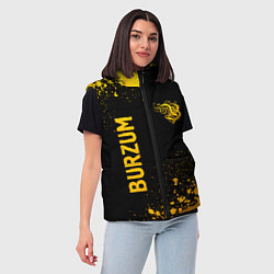 Женский жилет Burzum - gold gradient вертикально, цвет: 3D-черный — фото 2
