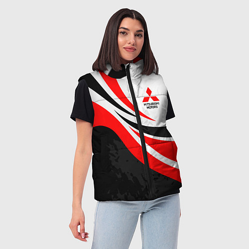 Женский жилет Evo racer mitsubishi - uniform / 3D-Светло-серый – фото 3