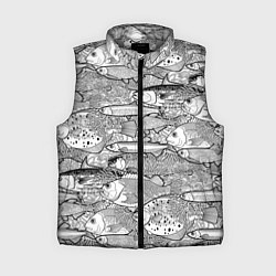 Женский жилет Экзотические рыбы в кораллах, цвет: 3D-светло-серый