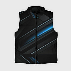 Женский жилет Абстрактная вселенная синего и черного, цвет: 3D-черный