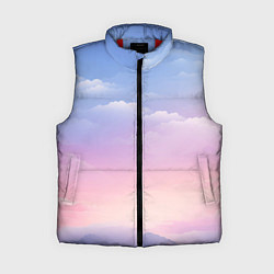 Женский жилет Нежные краски неба, цвет: 3D-красный