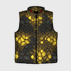 Женский жилет Жёлтый трескающийся камень