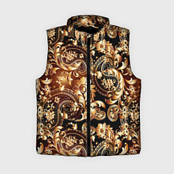Женский жилет Пейсли золотые узоры