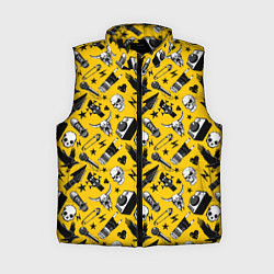 Женский жилет Музыкальный рокенрольный узор