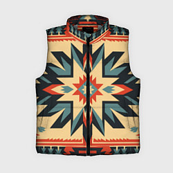 Женский жилет Орнамент в стиле американских индейцев, цвет: 3D-светло-серый
