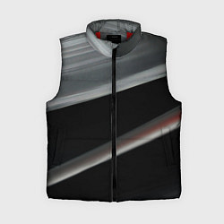 Женский жилет Black grey abstract, цвет: 3D-красный