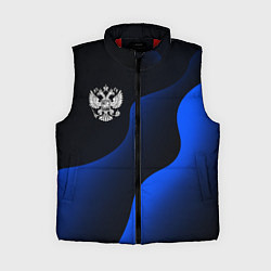 Женский жилет Герб РФ - глубокий синий