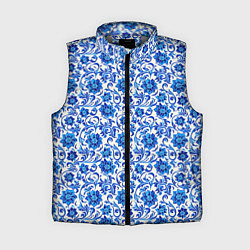 Женский жилет Гжель классика, цвет: 3D-светло-серый
