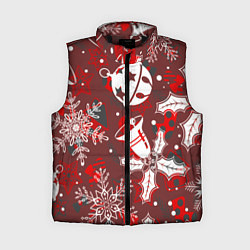 Женский жилет Рождественские узоры паттерны