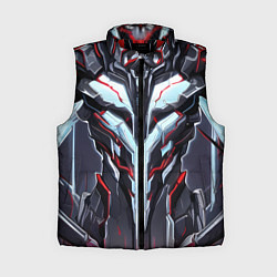 Женский жилет Красный кибер доспех, цвет: 3D-красный