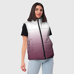 Женский жилет Туманный градиент бело-бордовый, цвет: 3D-светло-серый — фото 2