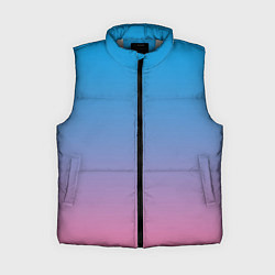 Женский жилет Небесно-розовый градиент, цвет: 3D-светло-серый