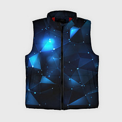 Женский жилет Синяя геометрическая абстракция, цвет: 3D-красный