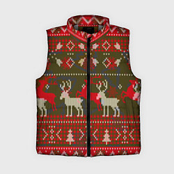 Женский жилет Рождественский орнамент, цвет: 3D-светло-серый