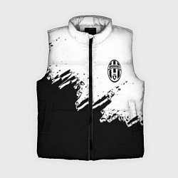 Женский жилет Juventus black sport texture, цвет: 3D-светло-серый