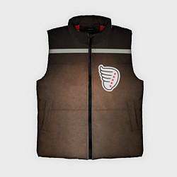 Женский жилет Куртка Турбо из Слово пацана с кленовым листом, цвет: 3D-красный