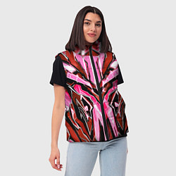 Женский жилет Розовый кибер доспех, цвет: 3D-черный — фото 2