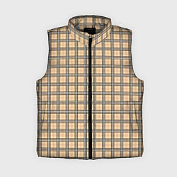 Женский жилет Бежевый в полоску, цвет: 3D-светло-серый