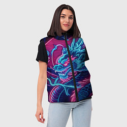 Женский жилет Свирепый японский дракон - ирезуми, цвет: 3D-красный — фото 2