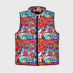 Женский жилет Hip Hop Graffiti, цвет: 3D-красный