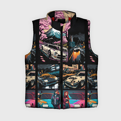 Женский жилет Japanese jdm art / 3D-Красный – фото 1