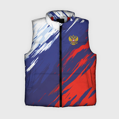 Женский жилет Россия Sport брызги красок триколор / 3D-Красный – фото 1