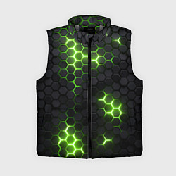 Женский жилет Неоновый зеленый, цвет: 3D-светло-серый