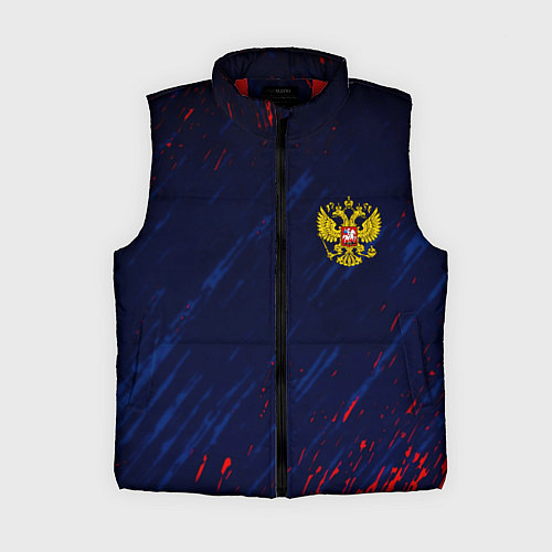 Женский жилет Россия краски текстура / 3D-Красный – фото 1