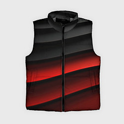 Женский жилет Черно-красный объемный градиент, цвет: 3D-светло-серый