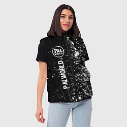 Женский жилет Palworld glitch на темном фоне по-вертикали, цвет: 3D-черный — фото 2