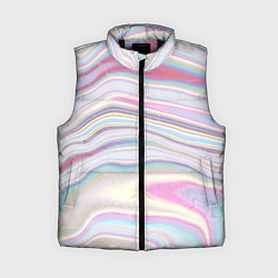 Женский жилет Мрамор узор розово-голубой