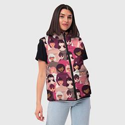 Женский жилет Гламурные девушки, цвет: 3D-черный — фото 2