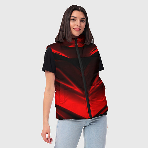 Женский жилет Geometry stripes line / 3D-Светло-серый – фото 3