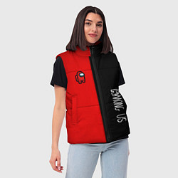 Женский жилет Among us mobile game, цвет: 3D-светло-серый — фото 2