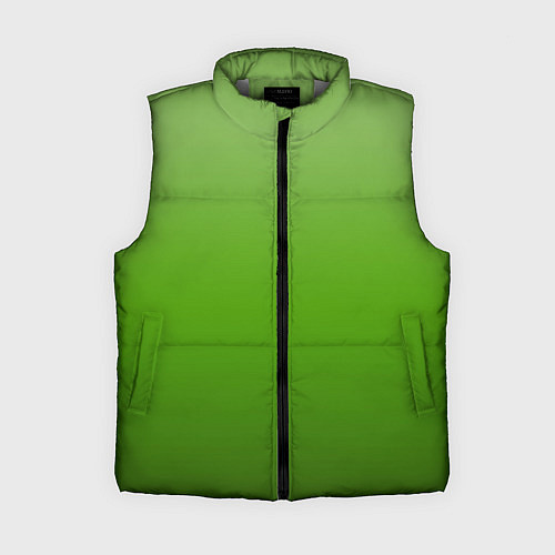 Женский жилет Градиент яблочный зелёный / 3D-Светло-серый – фото 1