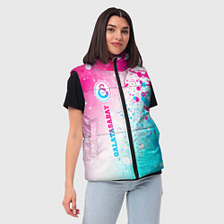 Женский жилет Galatasaray neon gradient style по-вертикали, цвет: 3D-черный — фото 2