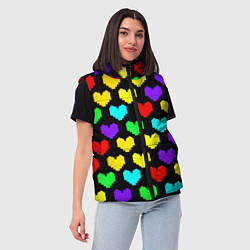 Женский жилет Undertale heart pattern, цвет: 3D-светло-серый — фото 2