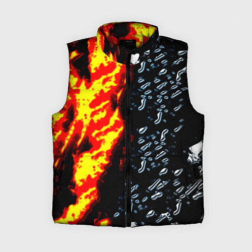 Женский жилет Текстура огня и воды / 3D-Красный – фото 1