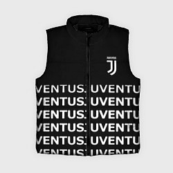 Женский жилет Juventus pattern fc club steel, цвет: 3D-черный