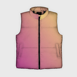 Женский жилет Градиент желтый малиновый по диагонали, цвет: 3D-черный
