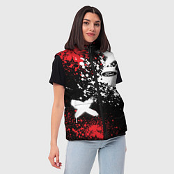 Женский жилет Форд на фоне граффити и брызг красок, цвет: 3D-черный — фото 2