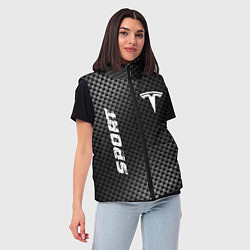 Женский жилет Tesla sport carbon, цвет: 3D-черный — фото 2