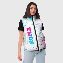Женский жилет Roma neon gradient style вертикально, цвет: 3D-черный — фото 2