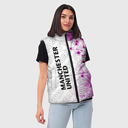 Женский жилет Manchester United pro football по-вертикали, цвет: 3D-черный — фото 2