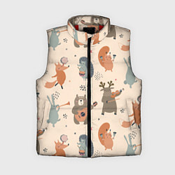 Женский жилет Животные с инструментами, цвет: 3D-красный