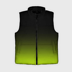 Женский жилет Чёрно-салатовый градиент, цвет: 3D-черный